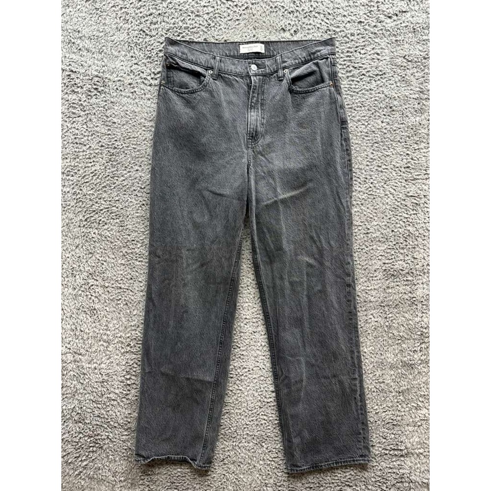 Abercrombie & Fitch‎ The Loose High Rise Denim Jeans Dark Grey Womens Size 31